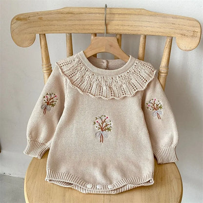 Newborn Knitting Romper